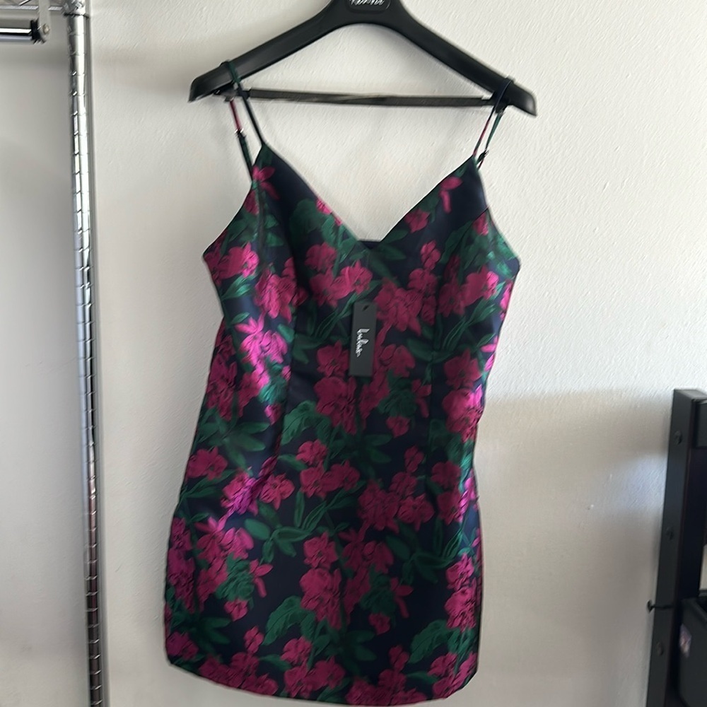 lulus floral mini dress size XL